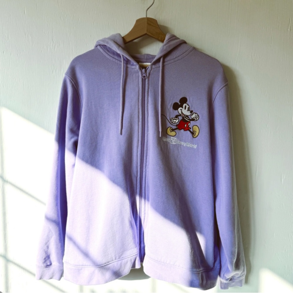 Disney Lavender Mickey Mouse Zip-Up Hoodie - Picture 1 of 3